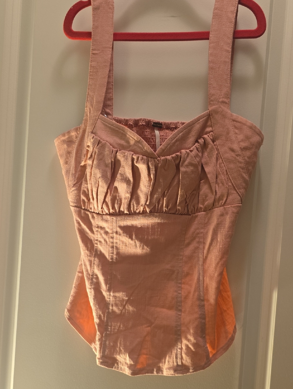 Free People Pink Snatched Tank